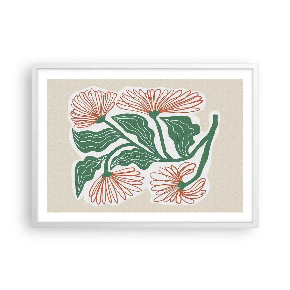 Poster în ramă albă - Folclor modern - 70x50 cm