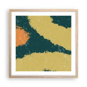 Poster în ramă de stejar deschis - Abstracție - în slow motion - 50x50 cm