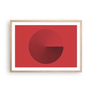 Poster în ramă de stejar deschis - Mișcare circulară - 70x50 cm