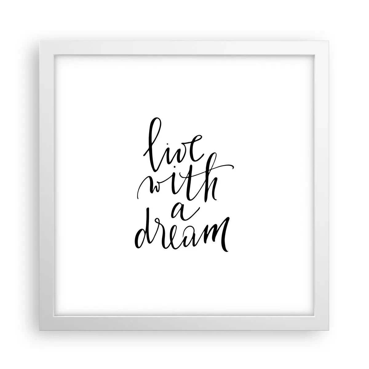 Poster în ramă albă - Of course - 30x30 cm