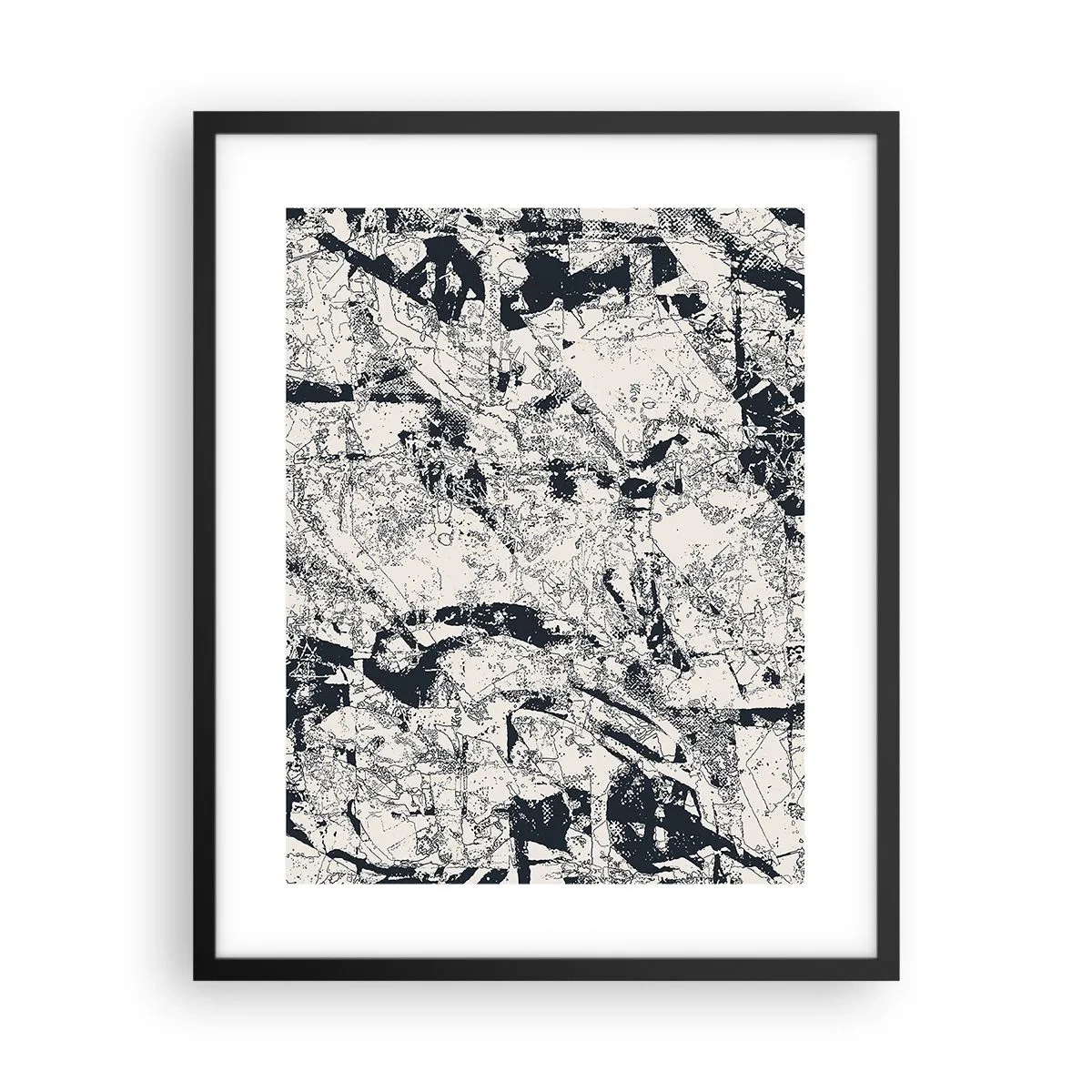 Poster în ramă neagră - Întrepătrunderea contrariilor - 40x50 cm