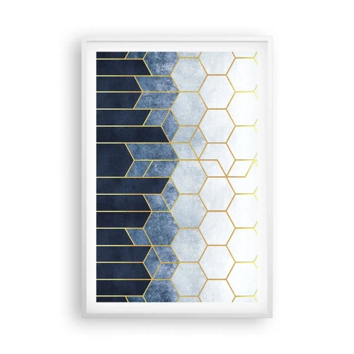 Poster în ramă albă - Compoziție în ritm sincopat - 61x91 cm