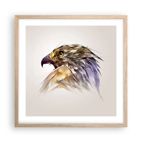 Poster în ramă de stejar deschis - Portretul unui războinic - 50x50 cm