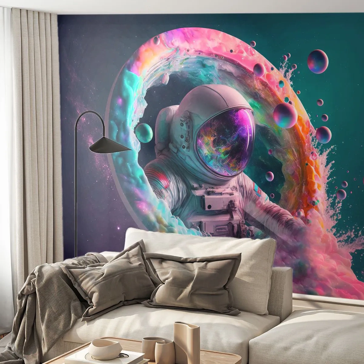 Tapet Standard Eco - Poarta stelară  - Astronaut, Galaxie, futurist - 350x256 cm