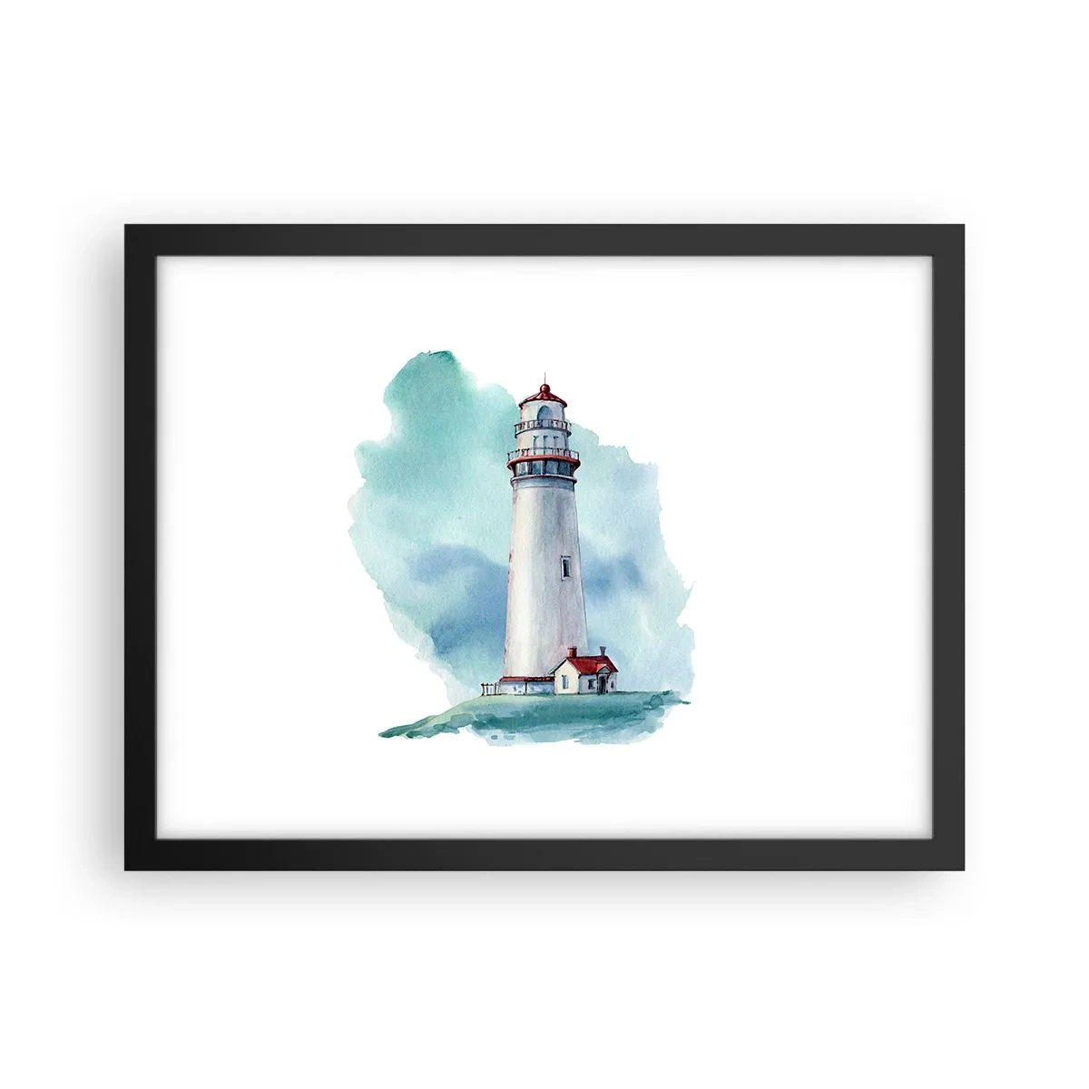 Poster în ramă neagră - Sora blândă a albastrului - 40x30 cm