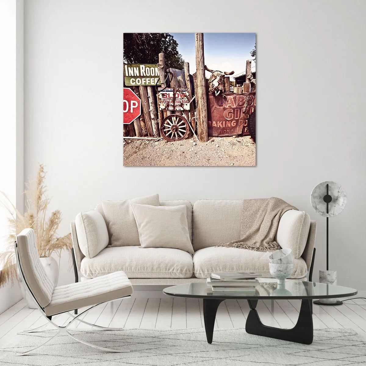 Tablou pe sticlă - Iar timpul s-a oprit - 70x70 cm