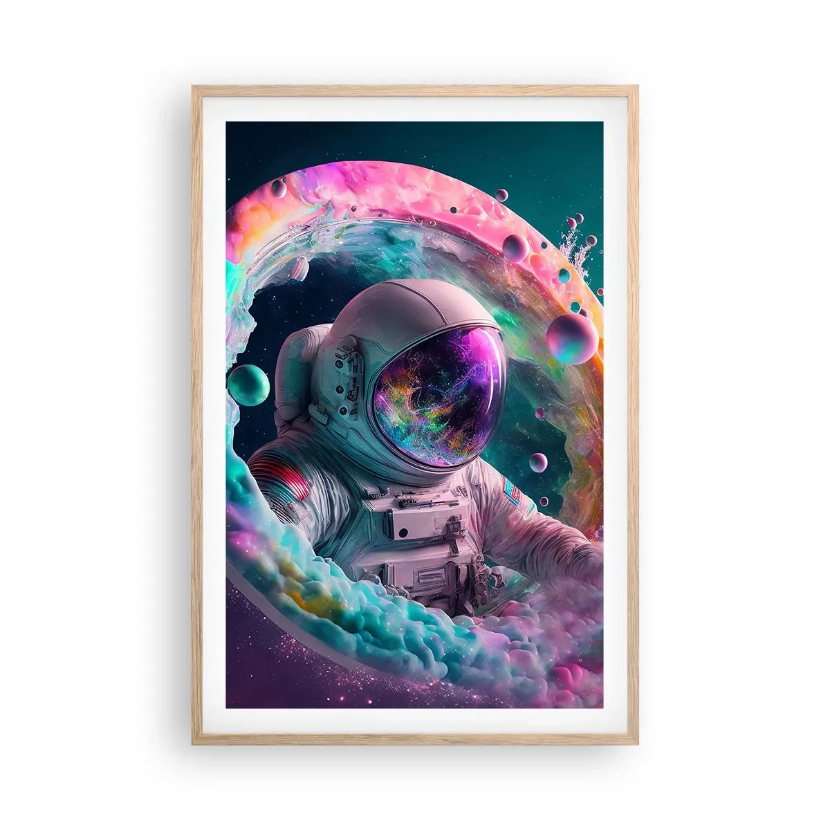 Poster în ramă de stejar deschis - Poarta stelară  - 61x91 cm