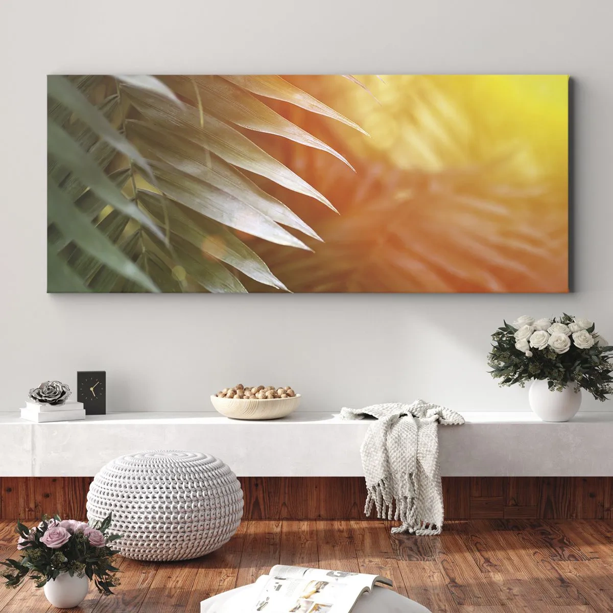 Tablou pe pânză - Dimineață în junglă - 100x40 cm