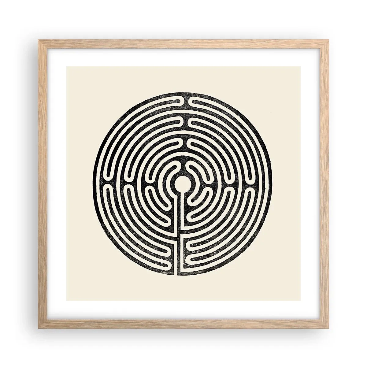 Poster în ramă de stejar deschis - Ordine secretă - 50x50 cm