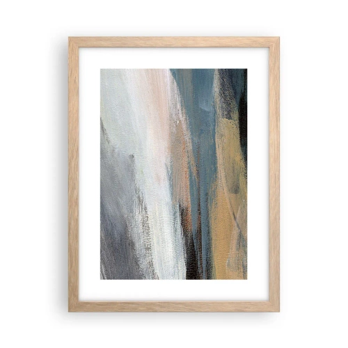 Poster în ramă de stejar deschis - Abstracție: peisaj nordic - 30x40 cm