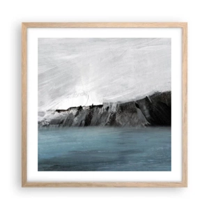 Poster în ramă de stejar deschis - Apă - pământ: lupta elementelor - 50x50 cm