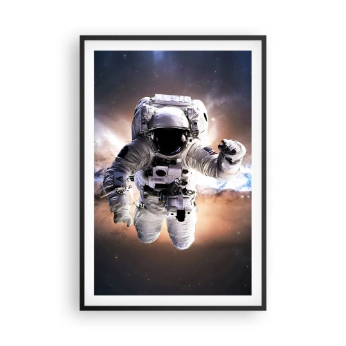 Poster în ramă neagră - Salutări din spațiul cosmic - 61x91 cm