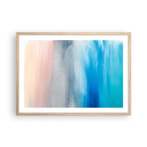 Poster în ramă de stejar deschis - Elemente: aer - 70x50 cm