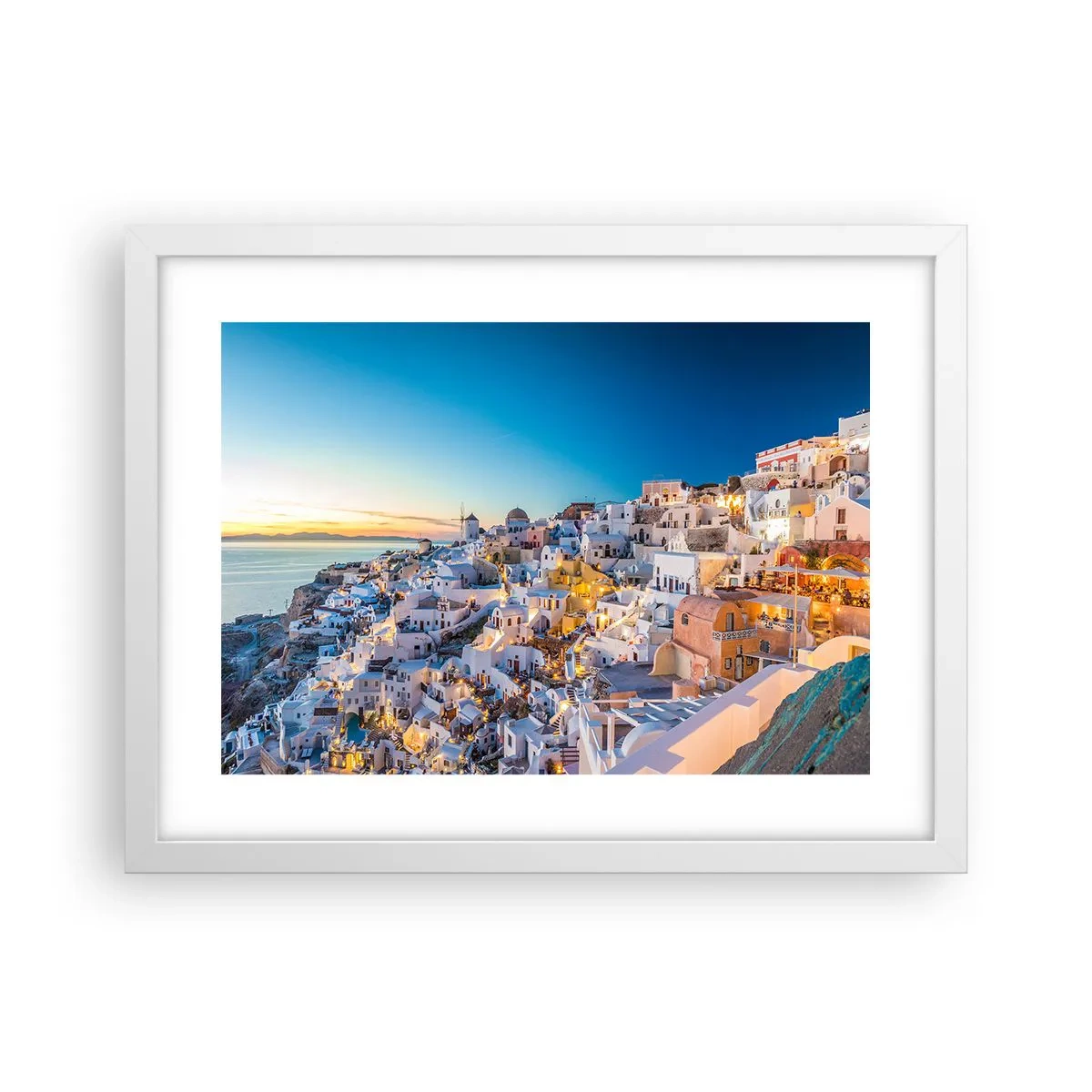 Poster în ramă albă - Esența grecității - 40x30 cm