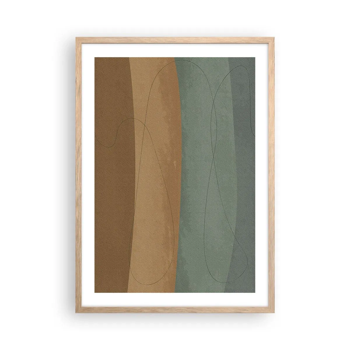 Poster în ramă de stejar deschis - Compoziție orizontală - 50x70 cm