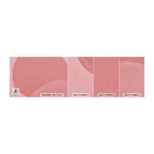 Mostră de Tapet Standard Eco - Compoziție organică în roz - Pastel, Forme, Minimalist - 100x30 cm