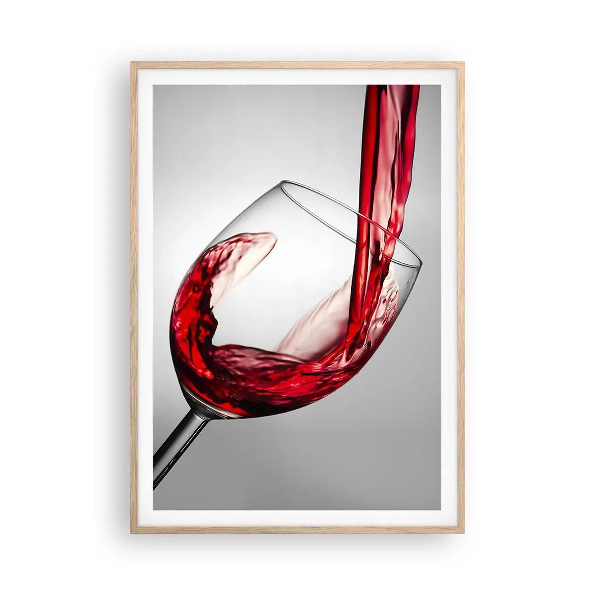 Poster în ramă de stejar deschis - Culoare - mișcare - sunet - 70x100 cm