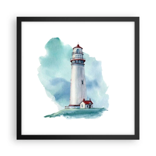 Poster în ramă neagră - Sora blândă a albastrului - 40x40 cm