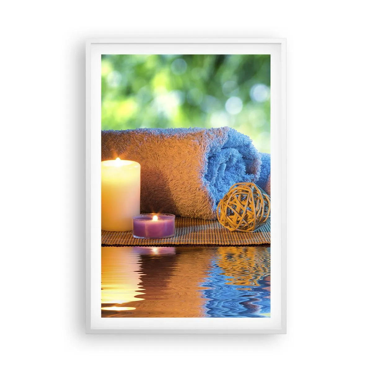 Poster în ramă albă - Timp pentru corp - 61x91 cm