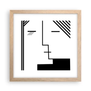 Poster în ramă de stejar deschis - Doar un sărut - 30x30 cm
