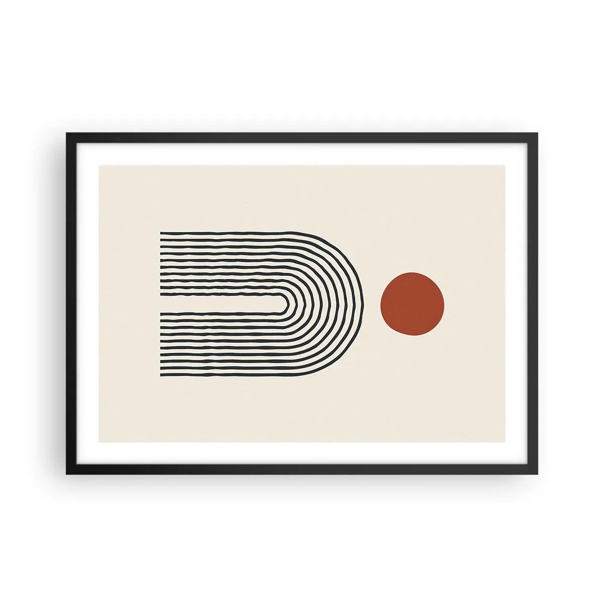Poster în ramă neagră - Magnetismul formelor și al culorilor - 70x50 cm