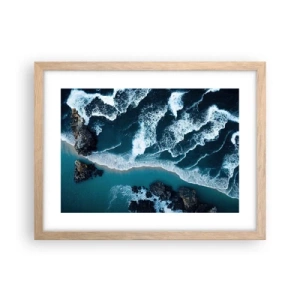 Poster în ramă de stejar deschis - Înfășurate în valuri - 40x30 cm