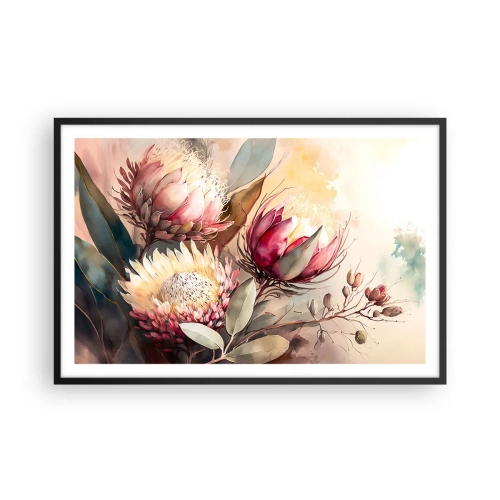 Poster în ramă neagră - Profil și en face - 91x61 cm