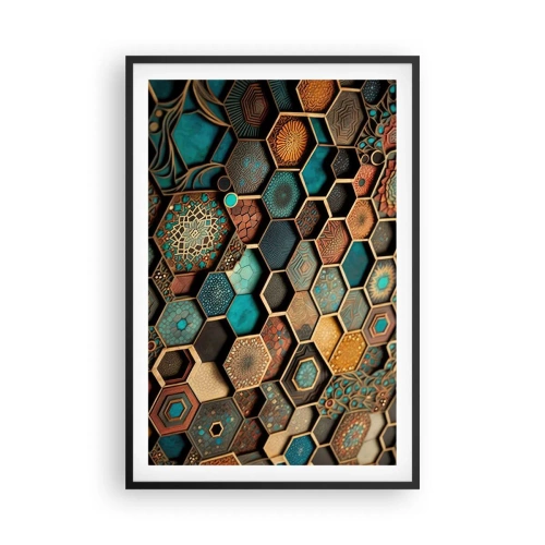 Poster în ramă neagră - Ornamente arabe - o variație - 61x91 cm