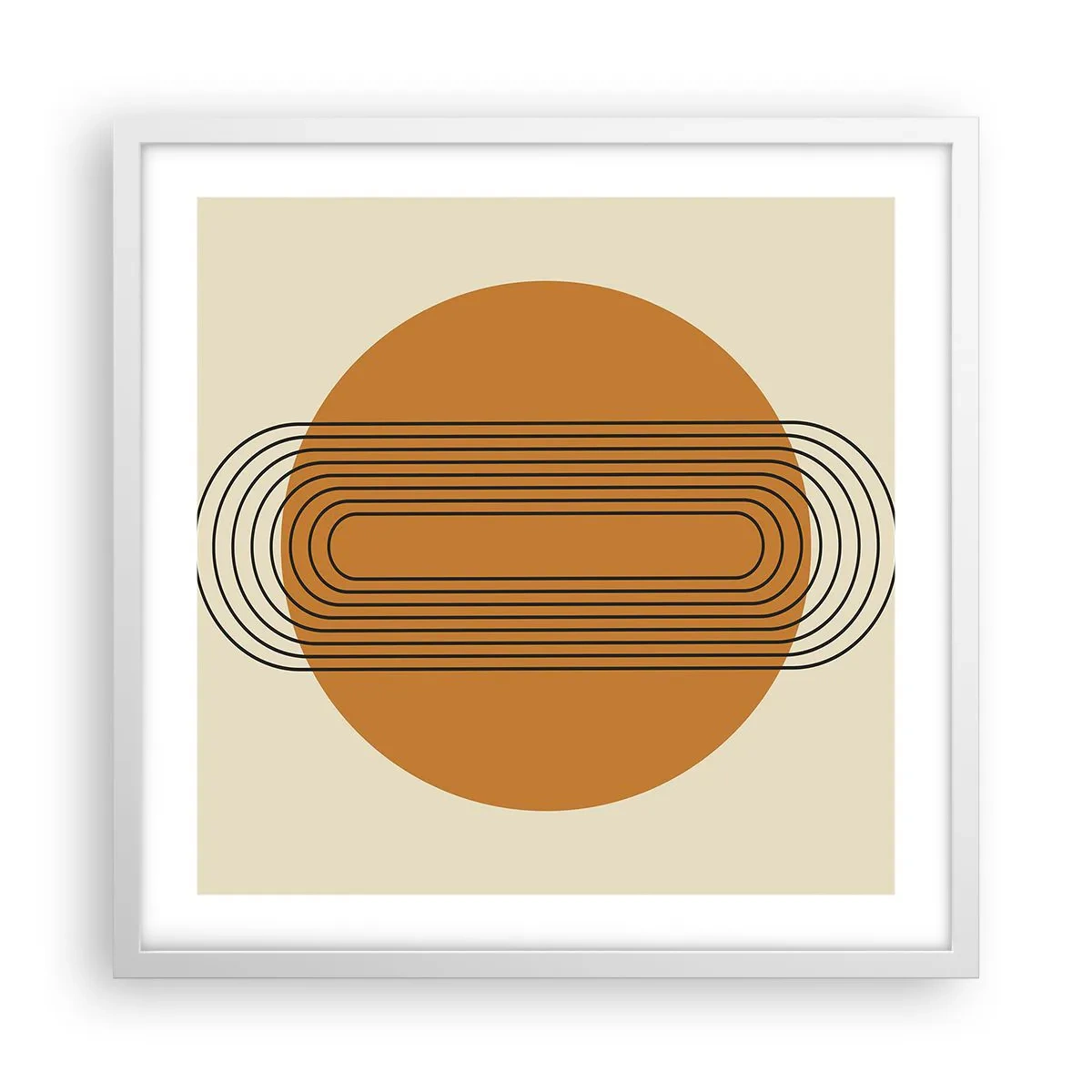 Poster în ramă albă - Planul perfect - 50x50 cm