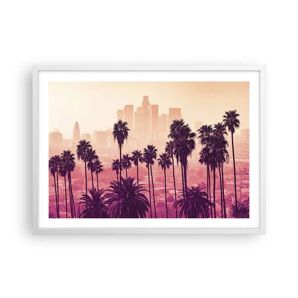 Poster în ramă albă - Peisaj din California - 70x50 cm