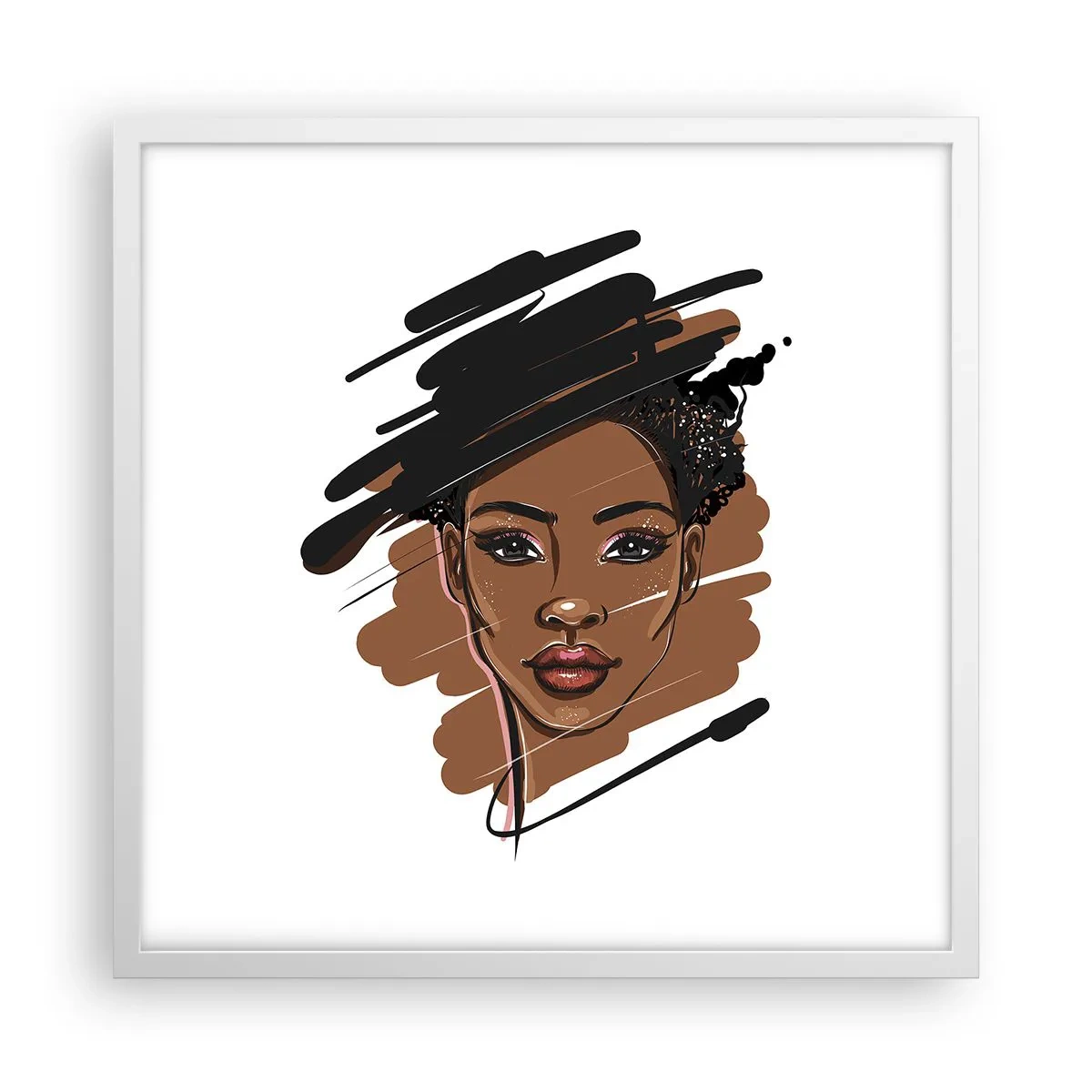 Poster în ramă albă - Dulce ca ciocolata - 50x50 cm