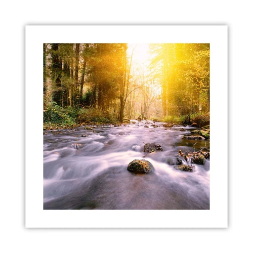 Poster - Malachit în rame de argint și aur - 40x40 cm