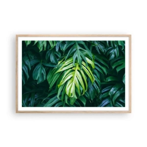 Poster în ramă de stejar deschis - Scufundă-te în prospețime - 91x61 cm