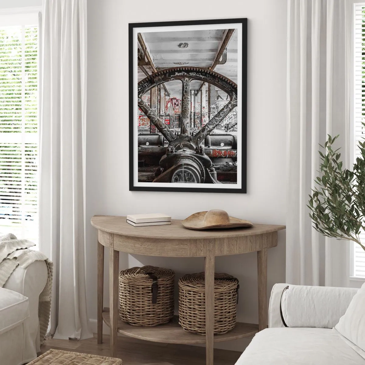 Poster în ramă neagră - Viața secretă a unei fabrici - 40x50 cm