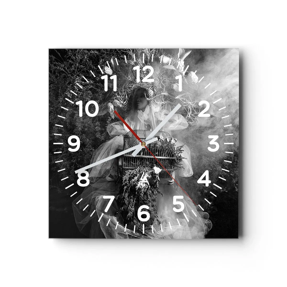 Ceas de perete - Ceas pe sticlă - Mama însăși - Natura - 30x30 cm