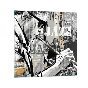 Tablou pe sticlă - În ritmul New York-ului - 40x40 cm