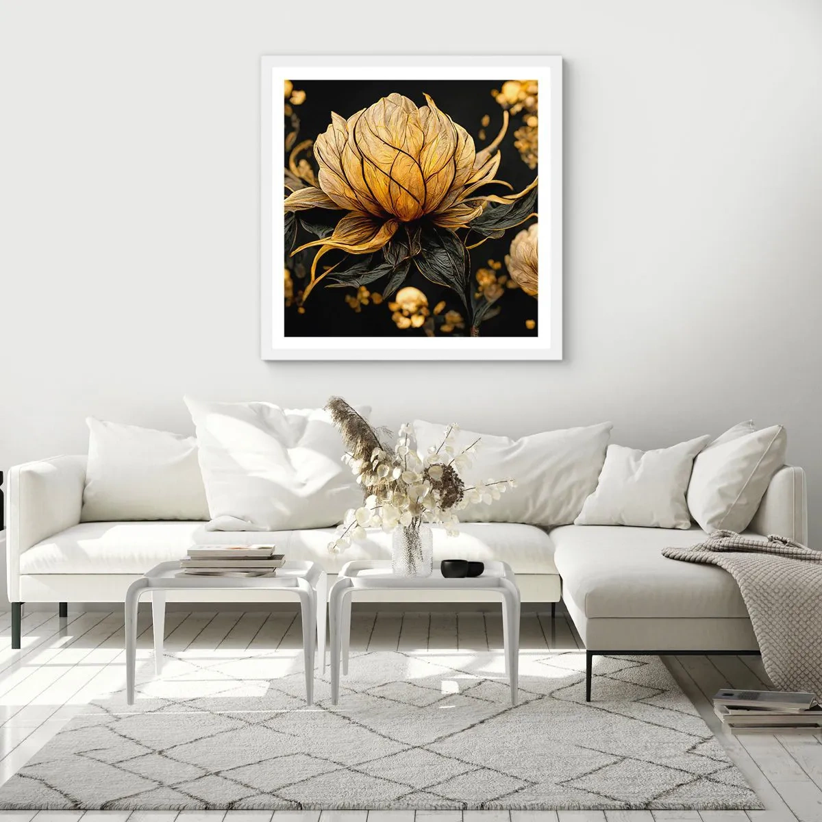 Poster în ramă albă - Fragilitate subtilă - 40x40 cm