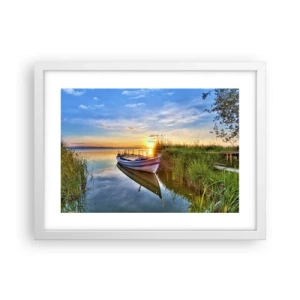 Poster în ramă albă - Golfulețul viselor împlinite - 40x30 cm