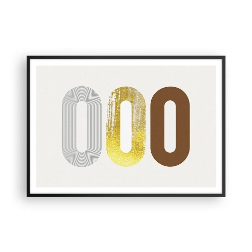 Poster în ramă neagră - Ooo! - 100x70 cm