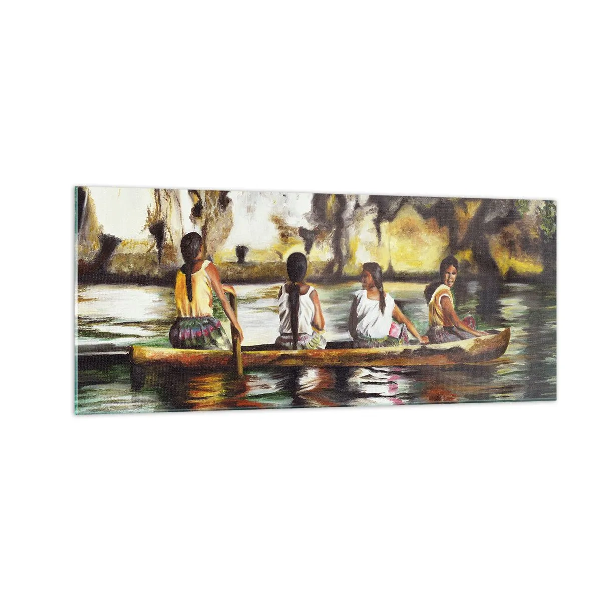 Tablou pe sticlă - Într-un paradis polinezian - 100x40 cm
