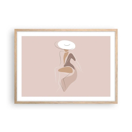 Poster în ramă de stejar deschis - O doamnă adevărată - 70x50 cm