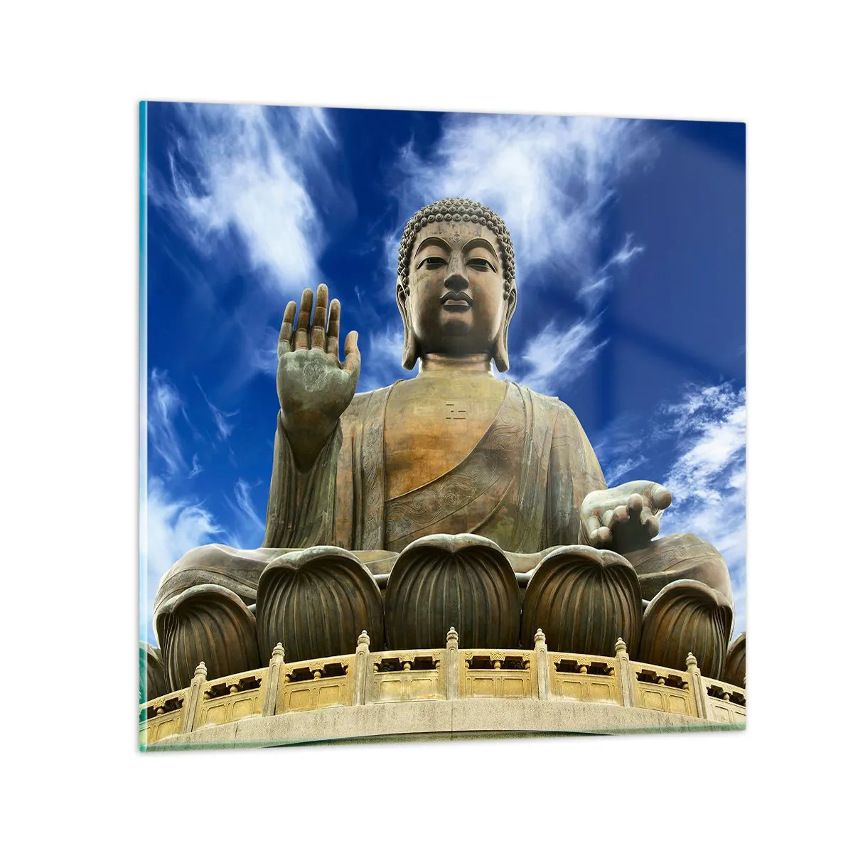 Tablou pe sticlă - Trăiește fără teamă - 70x70 cm