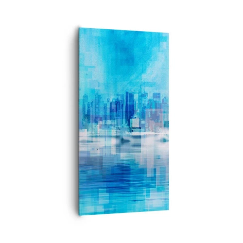 Tablou pe pânză - Înecate în albastru - 65x120 cm