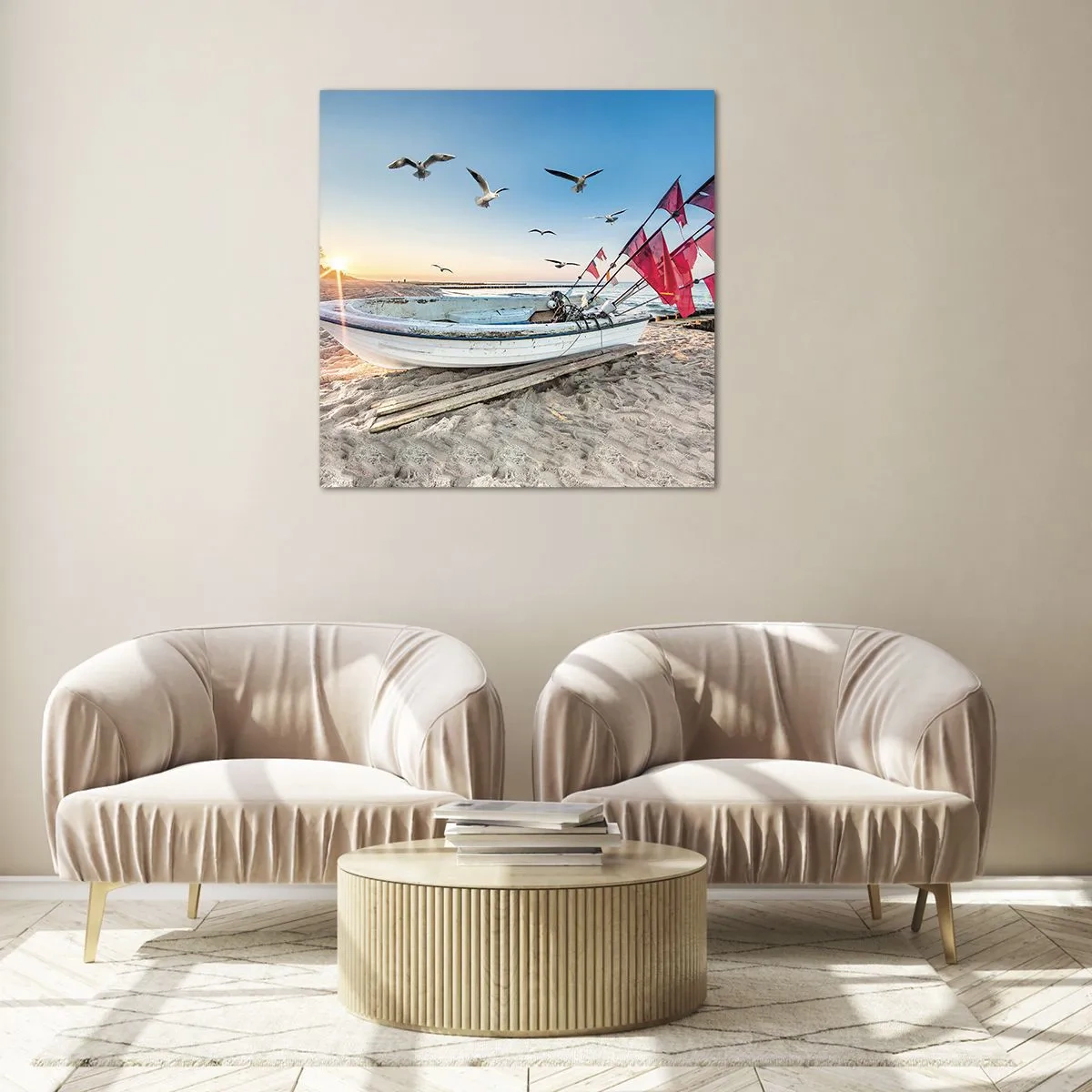 Tablou pe sticlă - O odihnă binemeritată - 60x60 cm