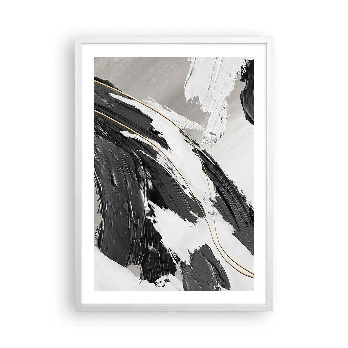 Poster în ramă albă - Abstracție cu fler - 50x70 cm