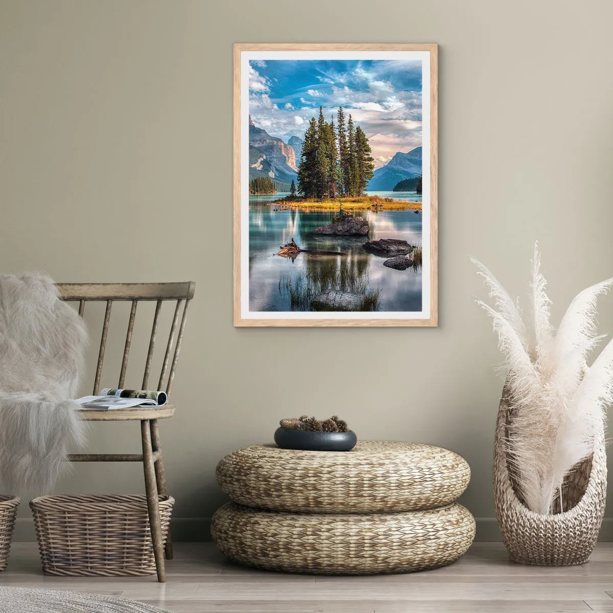 Poster în ramă de stejar deschis - La o apă mare și limpede… - 70x100 cm