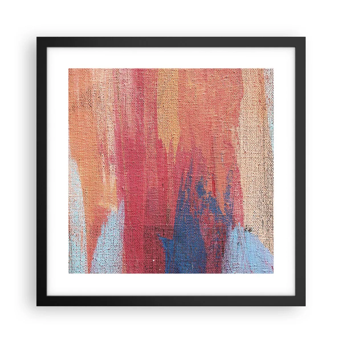 Poster în ramă neagră - Plutind prin curcubeu - 40x40 cm