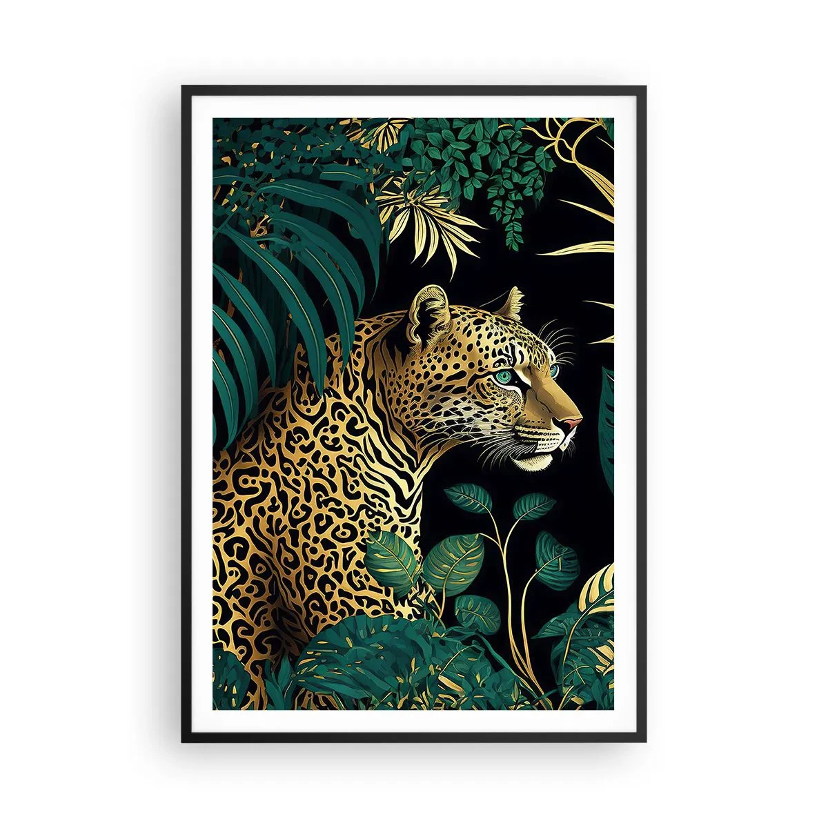 Poster în ramă neagră - Domnitorul junglei - 70x100 cm
