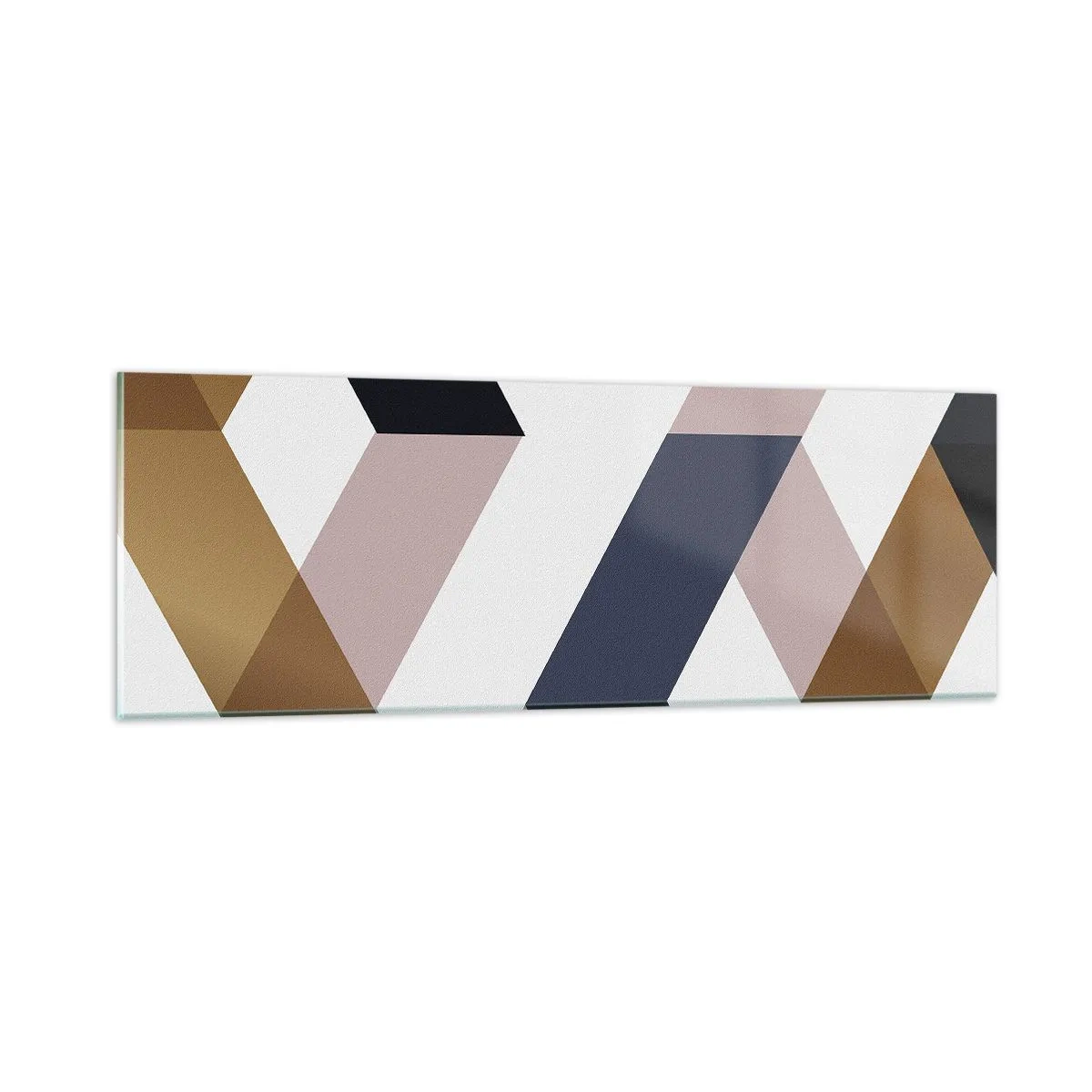 Tablou pe sticlă - Planuri și unghiuri - 90x30 cm