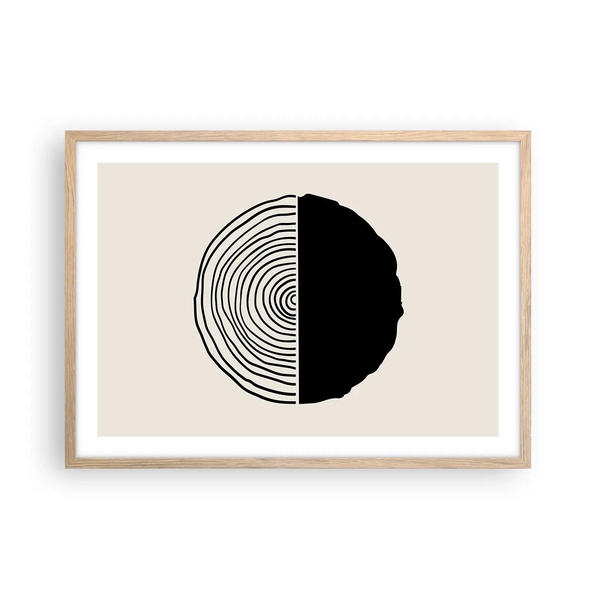 Poster în ramă de stejar deschis - Jumi-juma - 70x50 cm